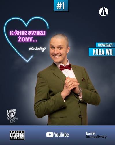 Na grafice przedstawiono program komediowy „Romans szuka żony… dla kolegi”, prowadzony przez Kubę Wu. Materiał jest dostępny na YouTube na kanale komediowym.